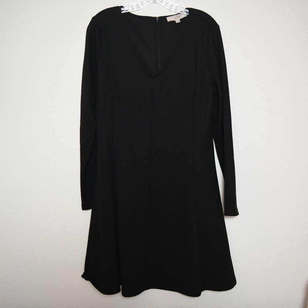 LOFT Flare V-Neck Dress